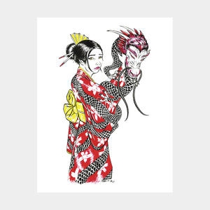 Abrir la imagen en la presentación de diapositivas, Kimono Dragón
